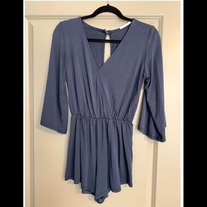 Honey Punch Navy Romper (Size: S)